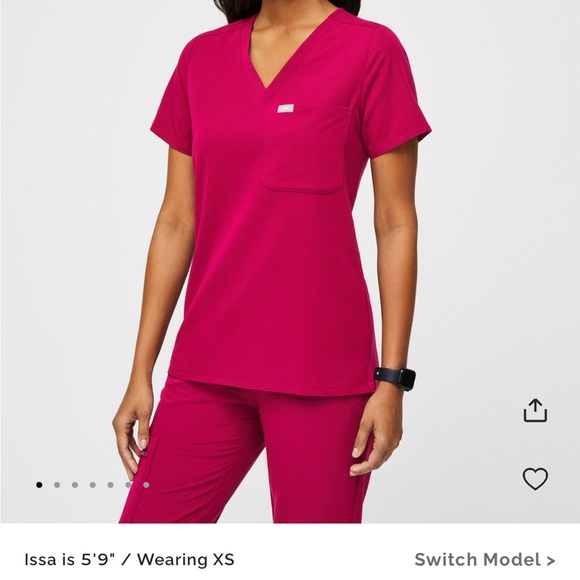 Ultra Rose Figs Scrub Set - Picture 1 of 6